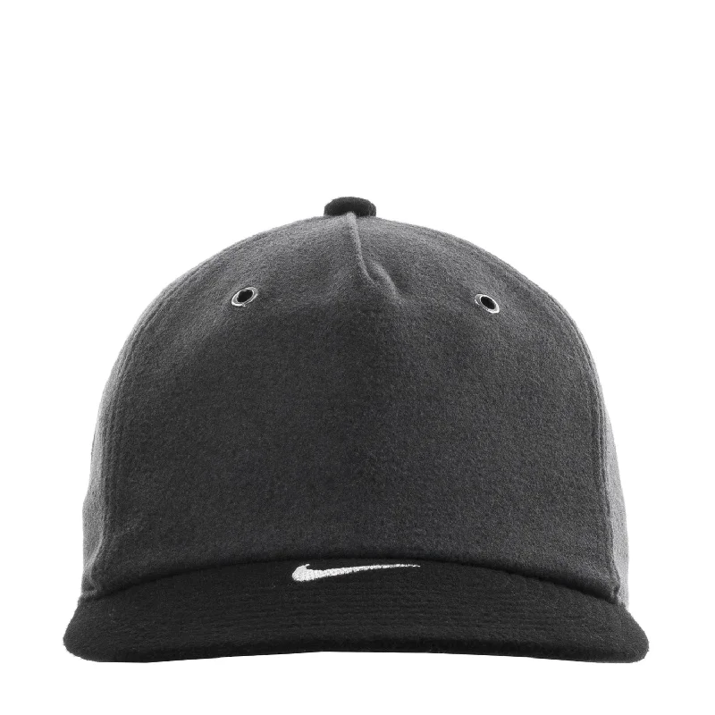 water-resistant hats with hoods for rainy hikesNike Life Unstructured Wool Snapback