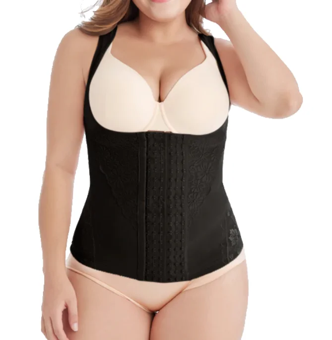 seamless high-cut pantiesSculptSweat® Plus Size Sexy Lace Waist Trainer ~ 6 Adjustable Hooks