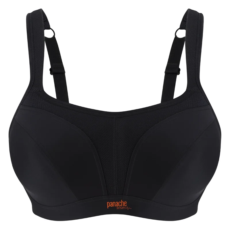 sleepwear underwear with lacePanache Wired Sports Bra Black