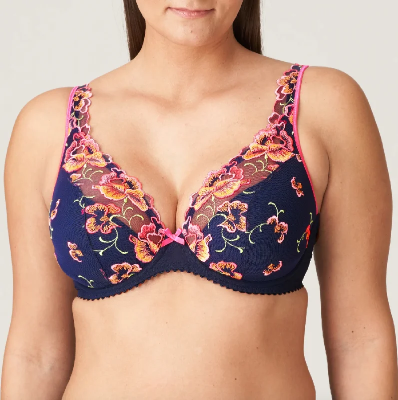 lace-trimmed sleep tank topsDevdaha Padded Plunge Bra Velvet Blue