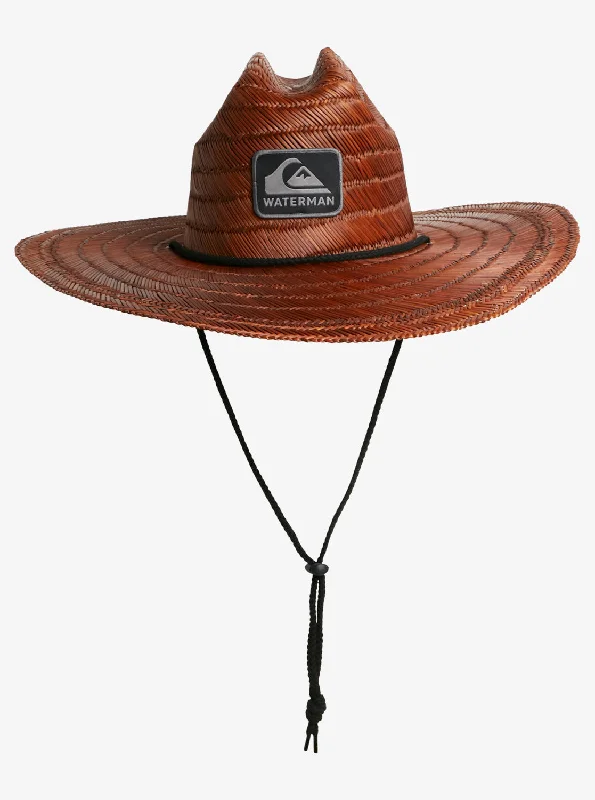 adjustable baseball caps with curved brimsWaterman The Tier Straw Lifeguard Hat - Dark Brown