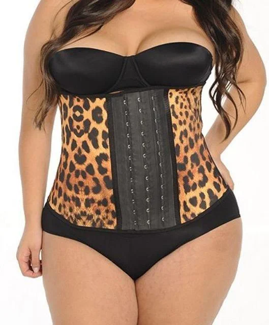 high-support sports bras for intense workoutsSculptSweat® Plus Size Leopard Waist Trainer 💖