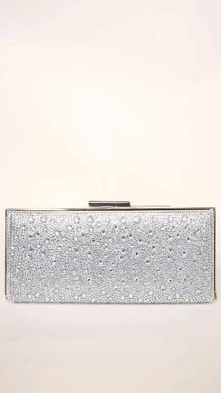 hats with built-in headbandsQuarts Silver Clutch