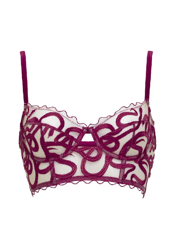 push-up bras for cleavageNAGA LONGLINE BRA Mulberry