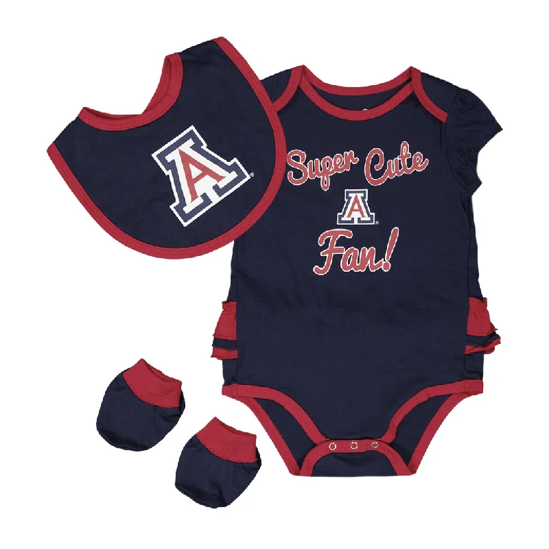 cozy fur-lined hats with earflaps for extreme winterGirls' (Infant) Arizona Wildcats Set (KQ423JQ 88N)