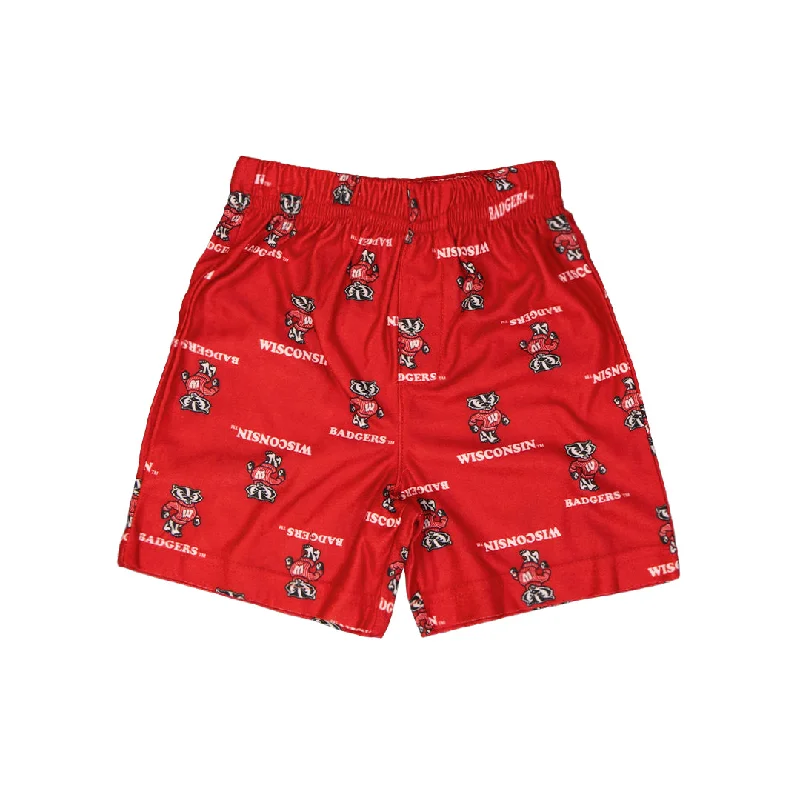 fashionable hats for womenKids' (Toddler) Wisconsin Badgers Printed Shorts (K44LFZ 82N)