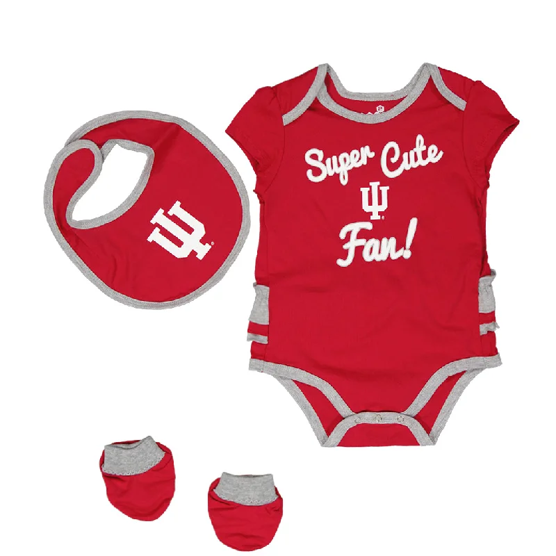 cozy fleece-lined beanie hats for skiingKids' (Infant) Indiana Hoosiers Trifecta Set (K423JQ 85N)