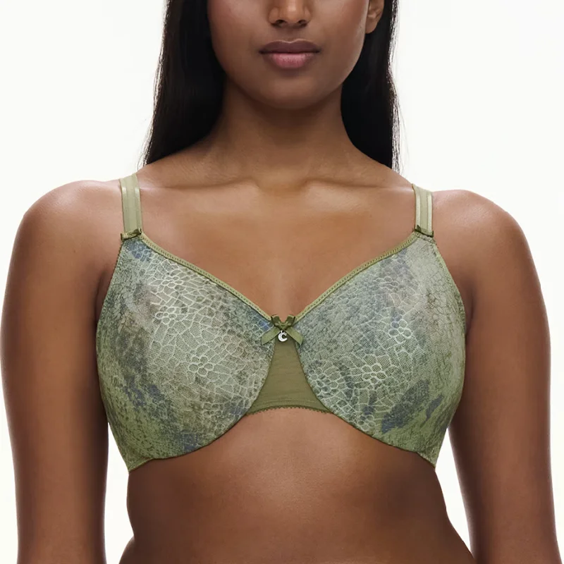 sports bras with mesh ventilationC Magnifique Python Print