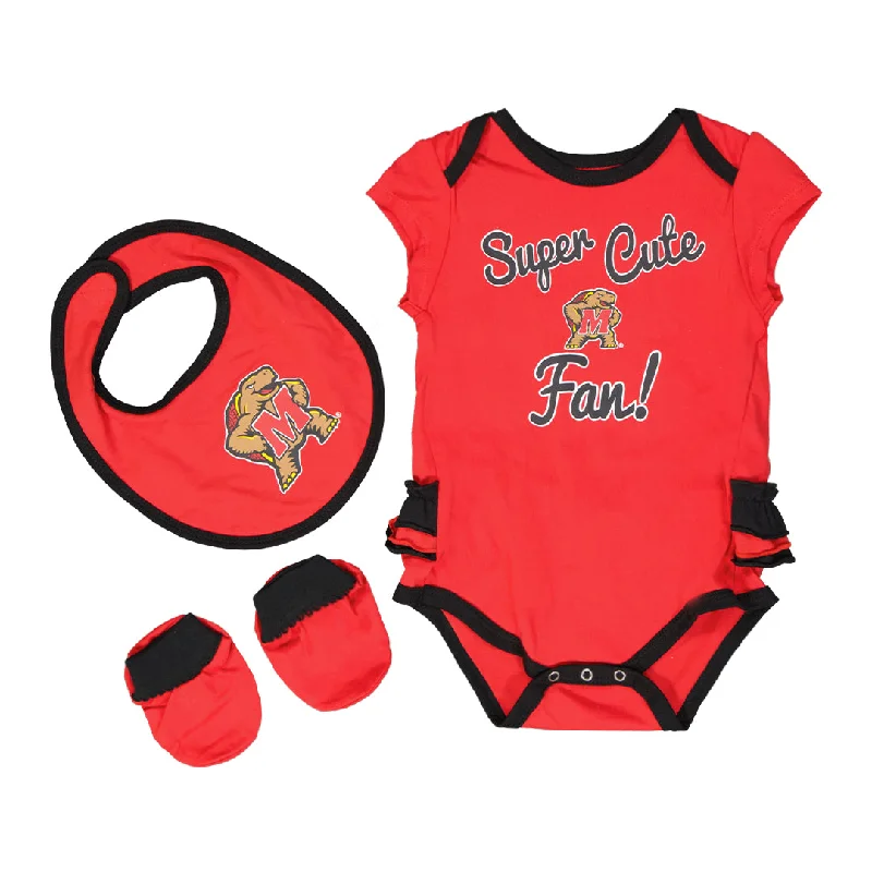 elegant dress hats for weddings and galasGirls' (Infant) Maryland Terrapins Trifecta Set (K423JQ 13N)