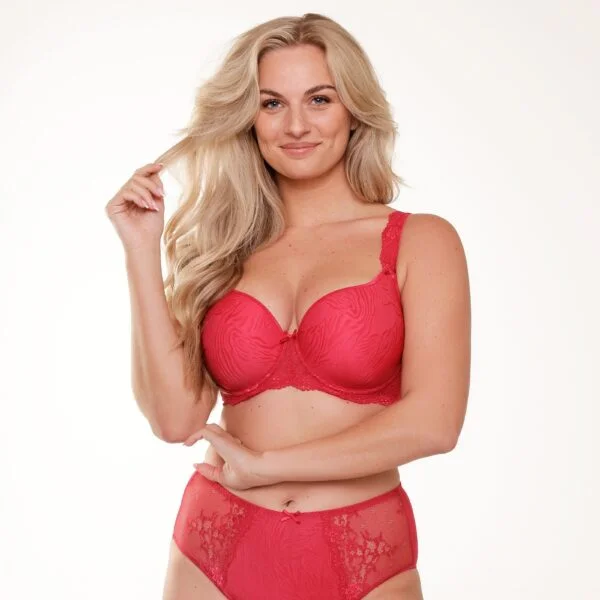 body-hugging shapewear briefsUni Fit Plus Bra Cerise Jacquard