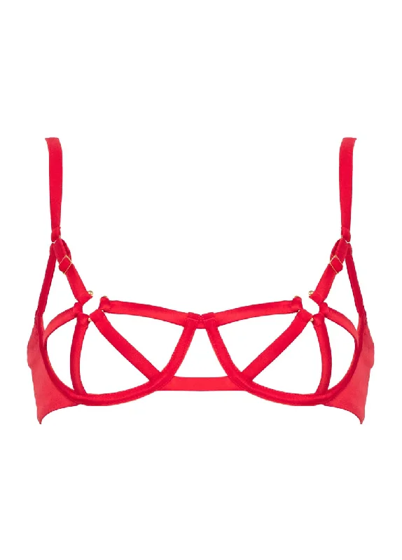 lightweight sports bras for runningCLEA CAGE BRA Scarlet