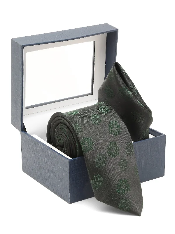 Women's Coats with Fur Trimmed HoodMen's Green Fashion Floral Pattern Tie Set