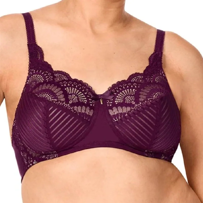 floral lace lingerie with matching pantiesKarolina Padded Bra Dark Berry