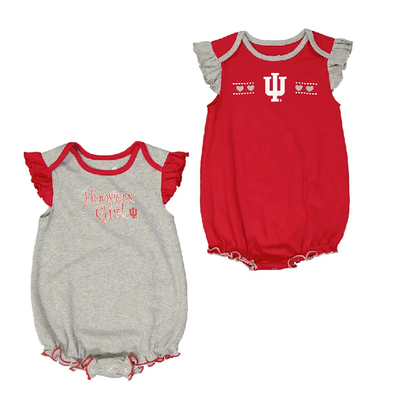 stylish cloche hats with ribbon accentsGirls' (Infant) Indiana Hoosiers Creeper Pack (KA423D6 85N)