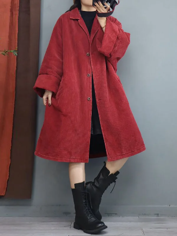 Women's Coats with Fur Trimmed ZipperPlus Size Winter Baggy Mid Length Padded Coat Batwing Sleeve