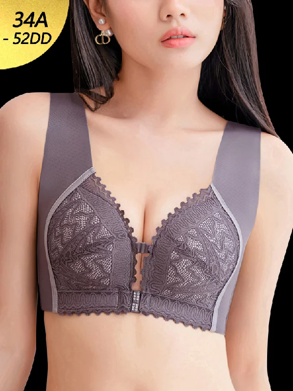 full-coverage underwire brasFront Closure Push Up Minimizer Bras