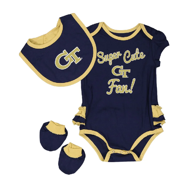 stylish newsboy hatsKids' (Infant) Georgia Tech Trifecta Set (K423JQ 54N)