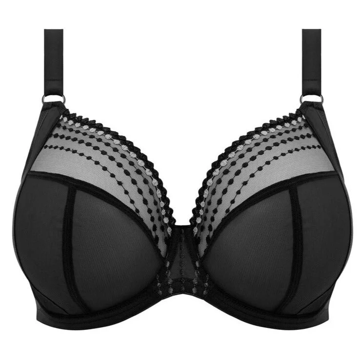 plus-size wireless mastectomy brasElomi Matilda Plunge Bra Black