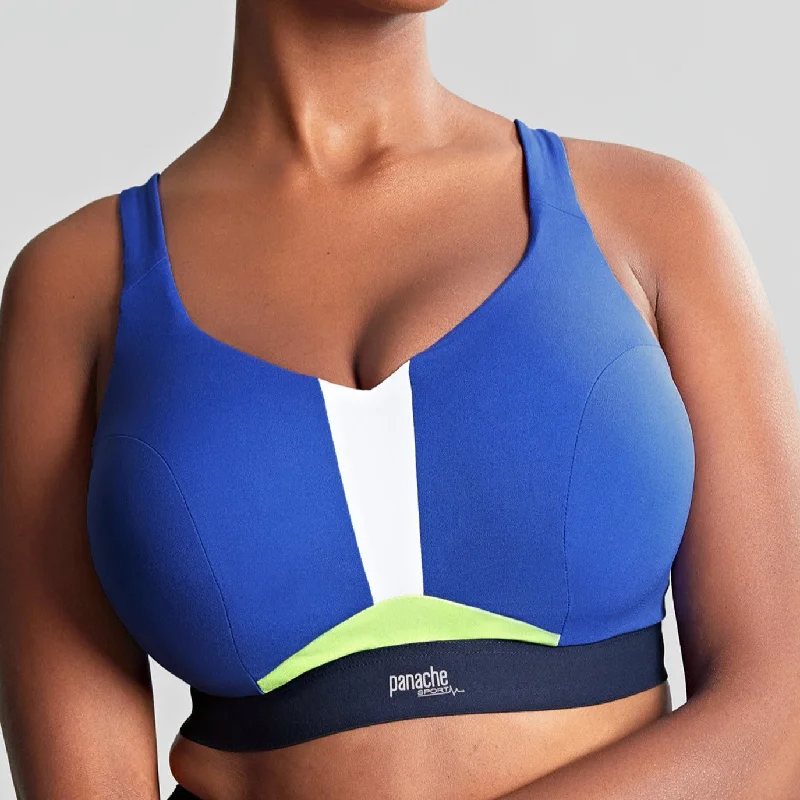 lace-trimmed chemise nightgownsEndurance Wired Sports Bra Blue