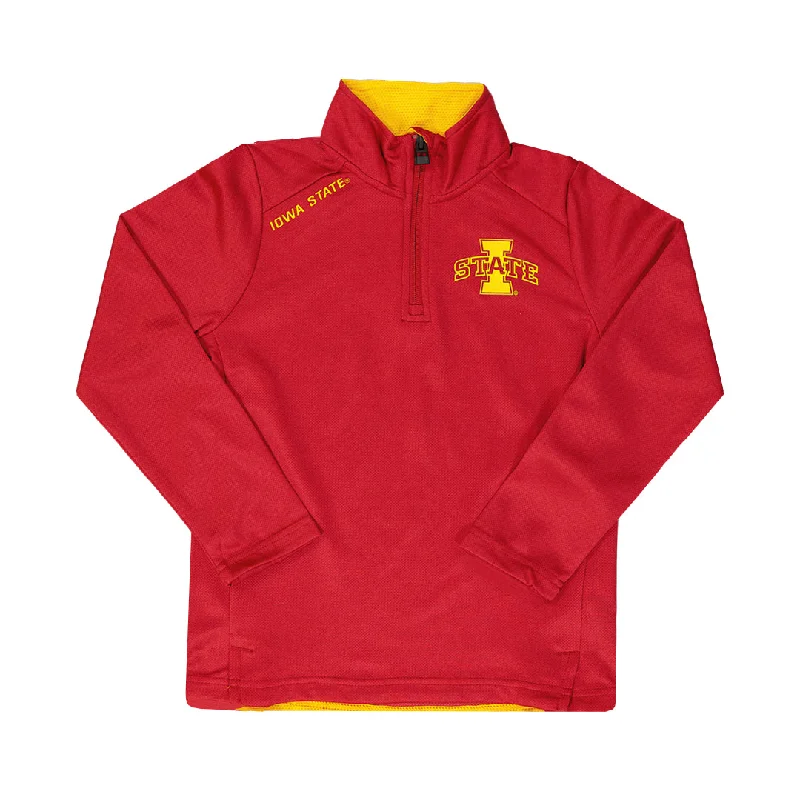 protective hard hats with visors for sun protectionKids' Iowa State Cyclones 1/4 Zip Top (K46418 34N)