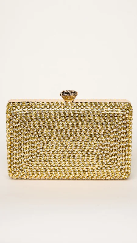 water-resistant fishing hats with chin strapsNika Mini Clutch in Gold