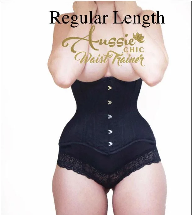 plus-size underwire demi-cups with lace trim"The Waist Trainer REGULAR LENGTH" Corset