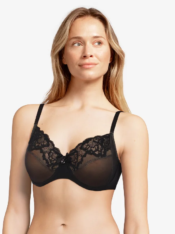 convertible strap nursing bras with pocketsSujetador negro capacidad, gran sujeción de Chantelle.