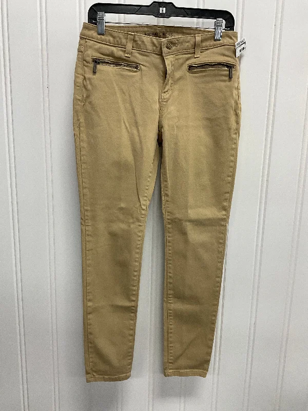 Women's Jodhpurs with DrawstringJeans Designer By Michael Kors In Tan, Size: 4