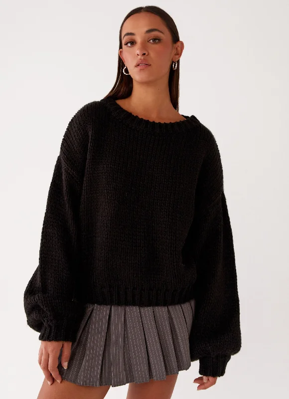 Women's Square Collar SweatersCostella Knit Sweater - Black