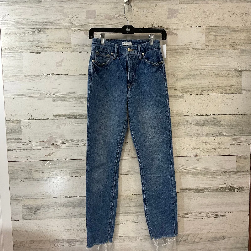 Women's Jodhpurs with Flared LegJeans Straight By Good American In Blue Denim, Size: 0