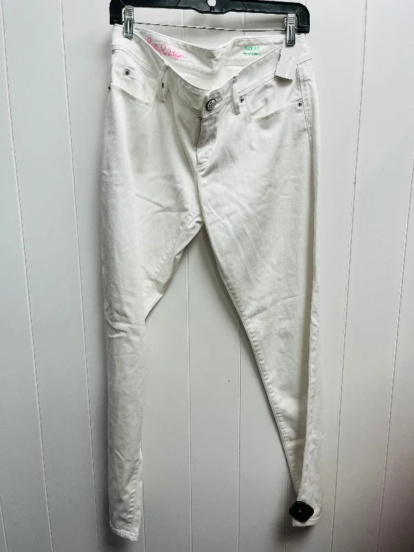 Women's JoggersJeans Designer By Lilly Pulitzer In White, Size: 12