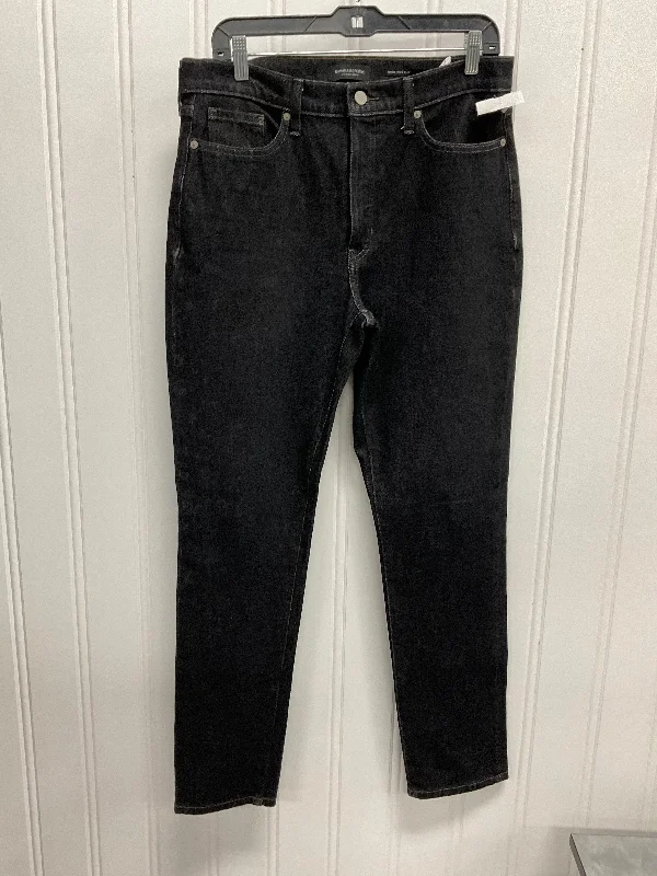 Women's Jodhpurs with ButtonsJeans Straight By Banana Republic In Black, Size: 12l