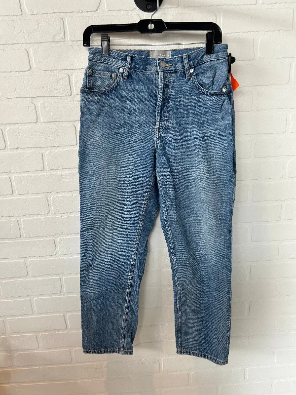 Women's Jodhpurs with Peter Pan CollarJeans Straight By Everlane In Blue Denim, Size: 4