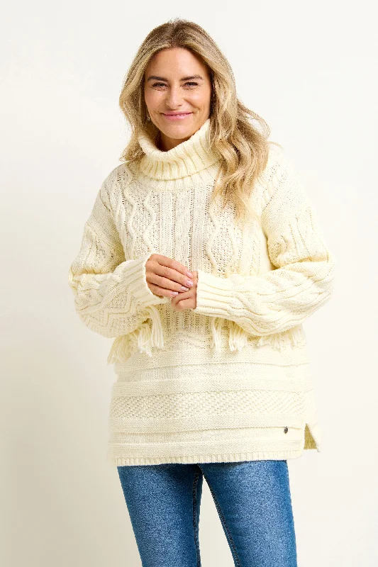 Women's U-Shaped Collar SweatersAlba Tassel Knitted Jumper