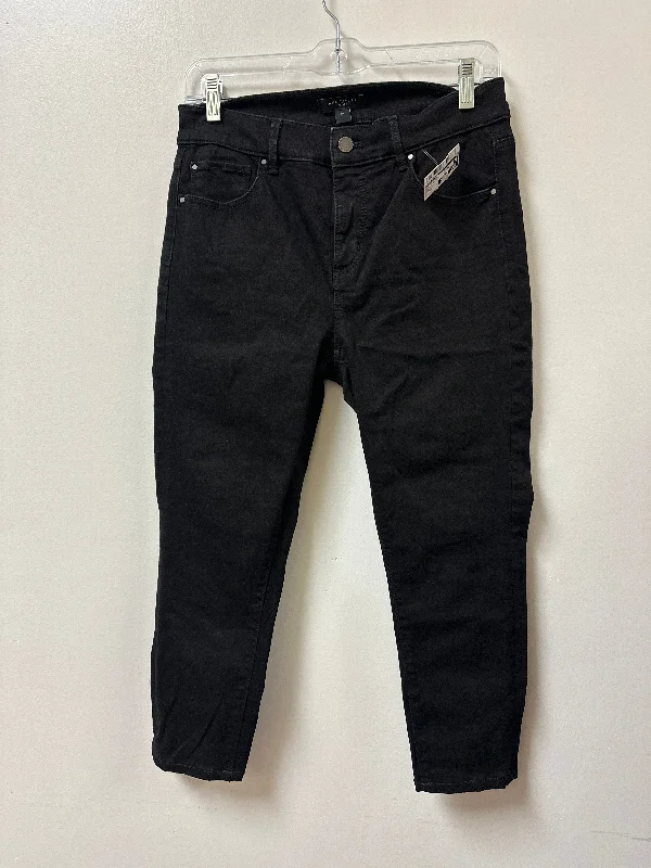 Women's CaprisJeans Skinny By Ann Taylor In Black Denim, Size: 8p