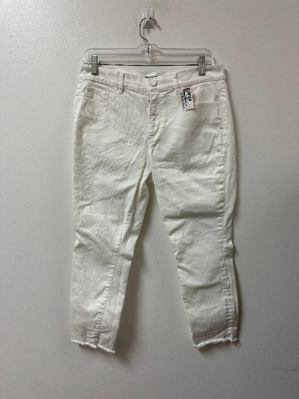 Women's JeggingsJeans Cropped By Ann Taylor In White Denim, Size: 10p