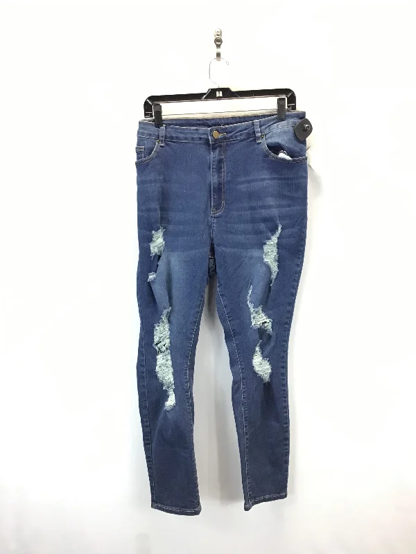 Women's CulottesJeans Skinny By Shein In Blue Denim, Size: 2x