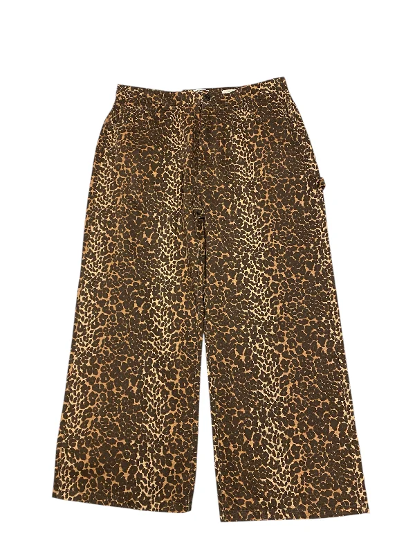 Women's Jodhpurs with Shawl CollarJeans Straight By Cotton On In Animal Print, Size:18