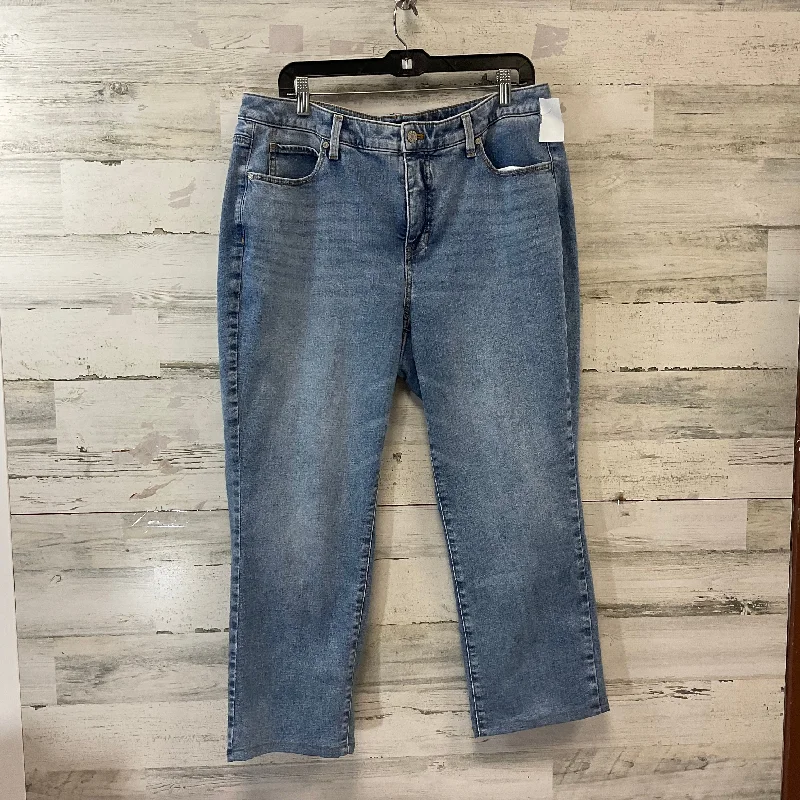 Women's Harem ShortsJeans Straight By Talbots In Blue Denim, Size: 14