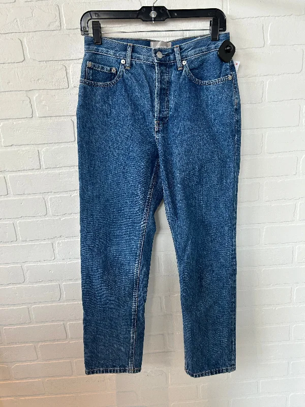 Women's Jodhpurs with Shirt CollarJeans Cropped By Evereve In Blue Denim, Size: 2