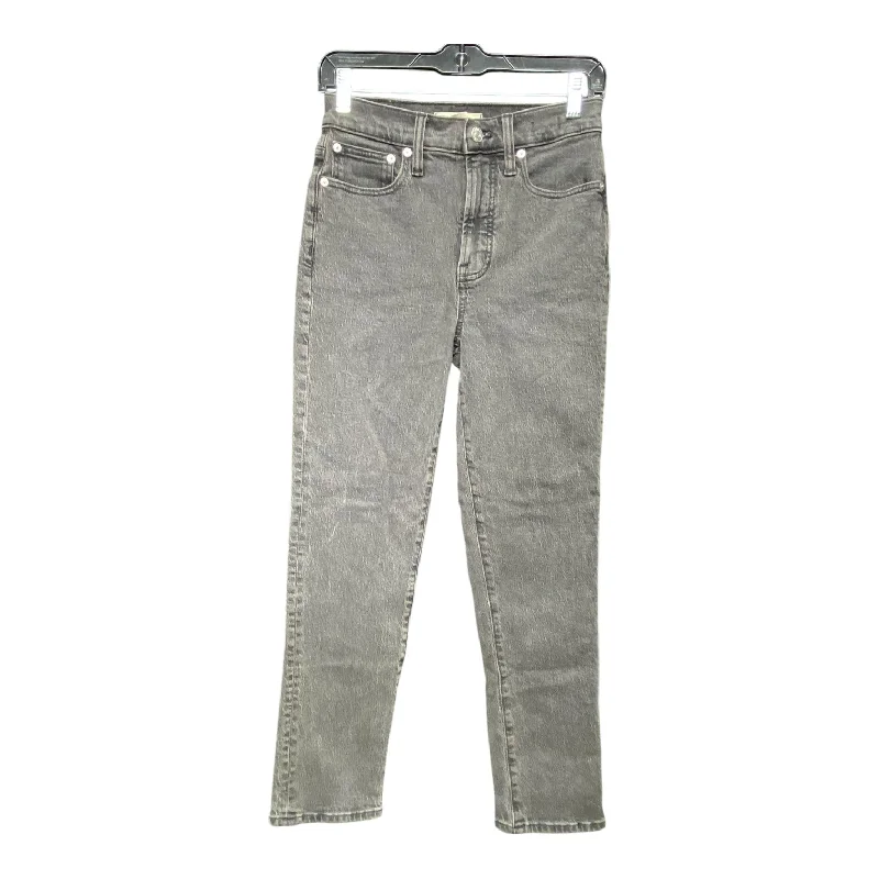 Women's Jodhpurs with Asymmetrical HemJeans Straight By Madewell In Grey Denim, Size: 0