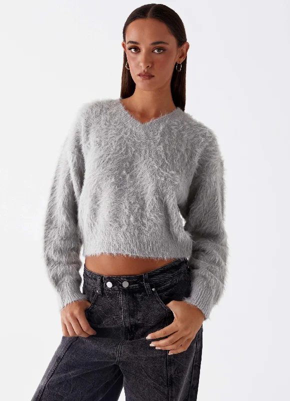 Women's Rounded Collar SweatersGreenwich Sweater - Grey Marle