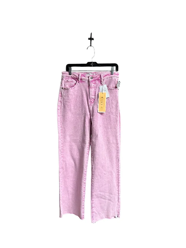 Women's SweatpantsJeans Wide Leg By Risen In Pink, Size: 10