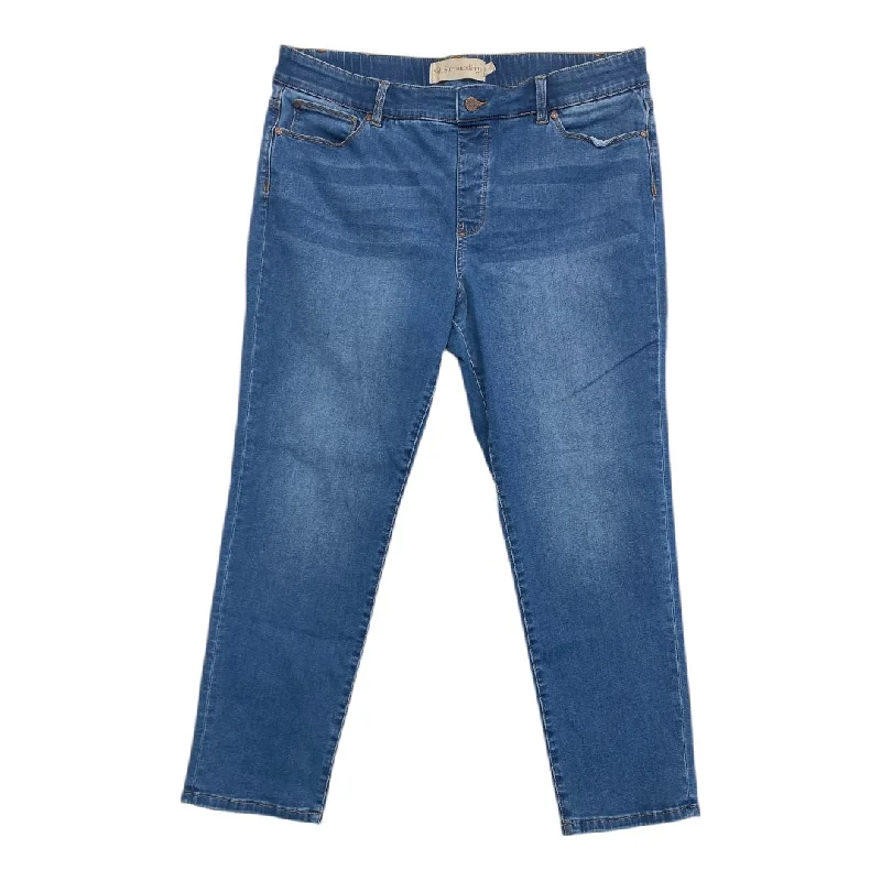 Women's Jodhpurs with Ankle LengthJeans Skinny By Soft Surroundings In Blue Denim, Size:Xlp