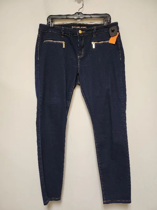 Women's Jodhpurs with Straight HemJeans Designer By Michael Kors In Blue Denim, Size: 10