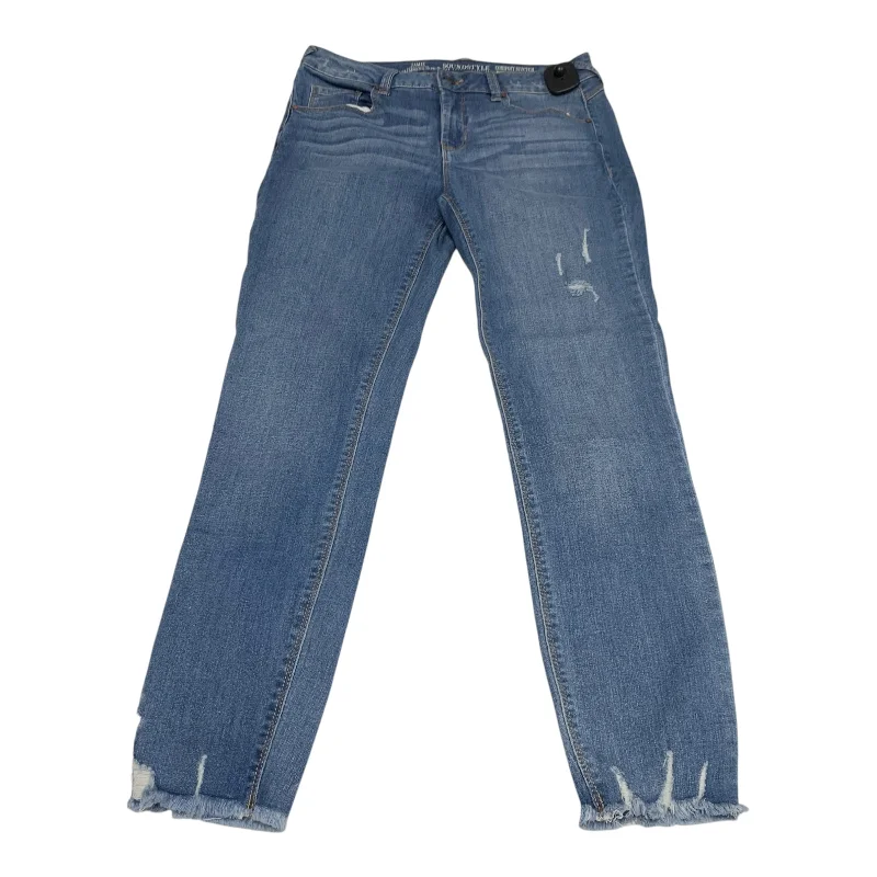 Women's Jodhpurs with Rounded CollarJeans Skinny By Sound Styles In Blue Denim, Size: 8