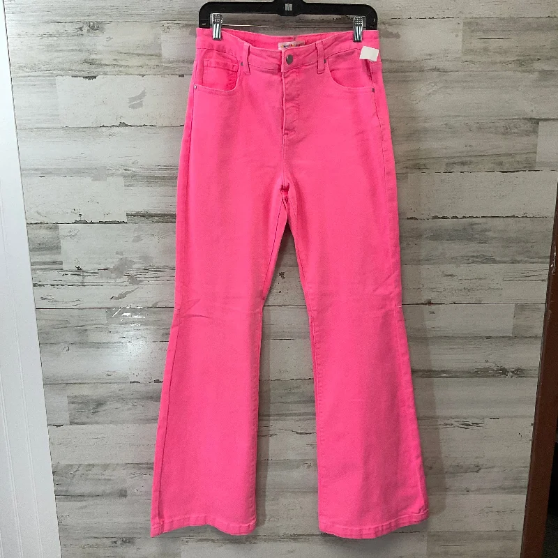 Women's Jodhpurs with Boat CollarJeans Flared By Risen In Pink, Size: 10