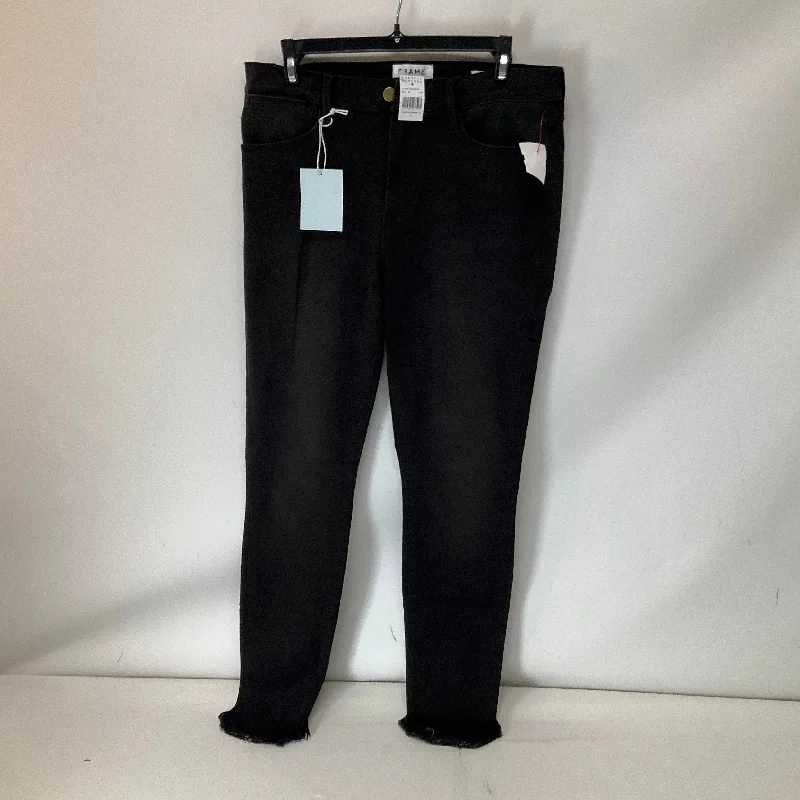 Women's Harem ShortsJeans Straight By Frame In Black Denim, Size: 12