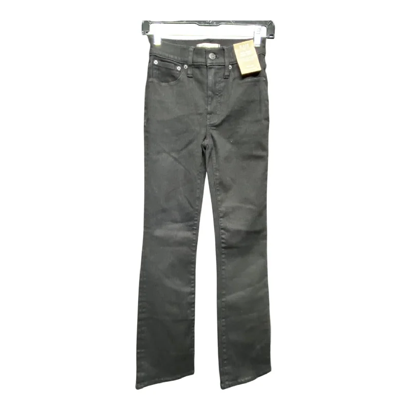 Women's Jodhpurs with Straight HemJeans Boot Cut By Madewell In Black Denim, Size: Xxs