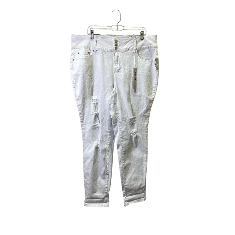 Women's Cargo PantsJeans Skinny By Eighty Eight In White, Size:20